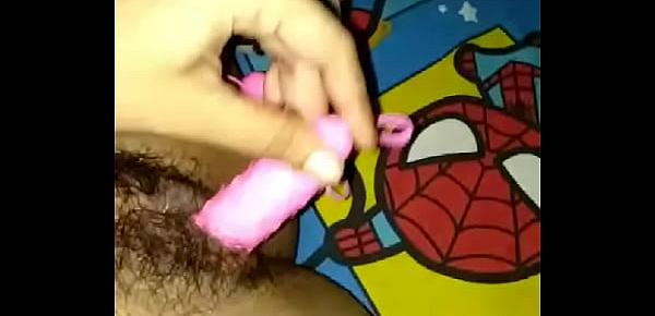  Pink toy in my pussy